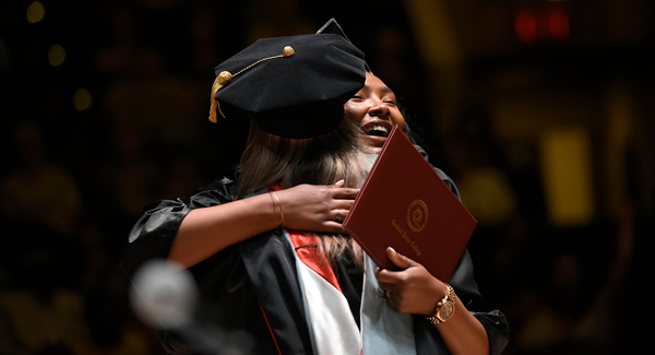 Morgan at Central Penn's Commencement Ceremony